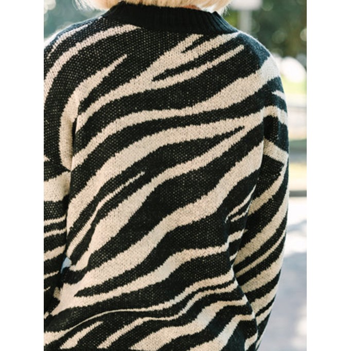 Brown Zebra Sweater