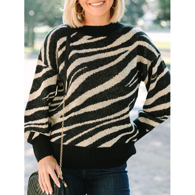 Brown Zebra Sweater